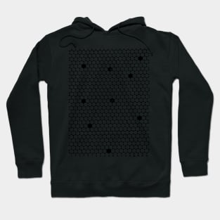 Black and white bee tiles Hoodie